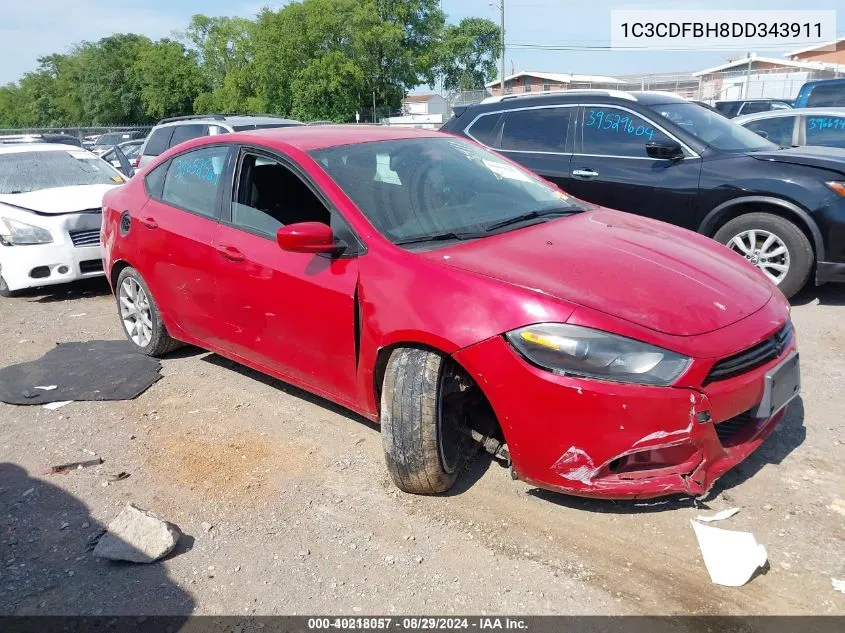 2013 Dodge Dart Sxt VIN: 1C3CDFBH8DD343911 Lot: 40218057