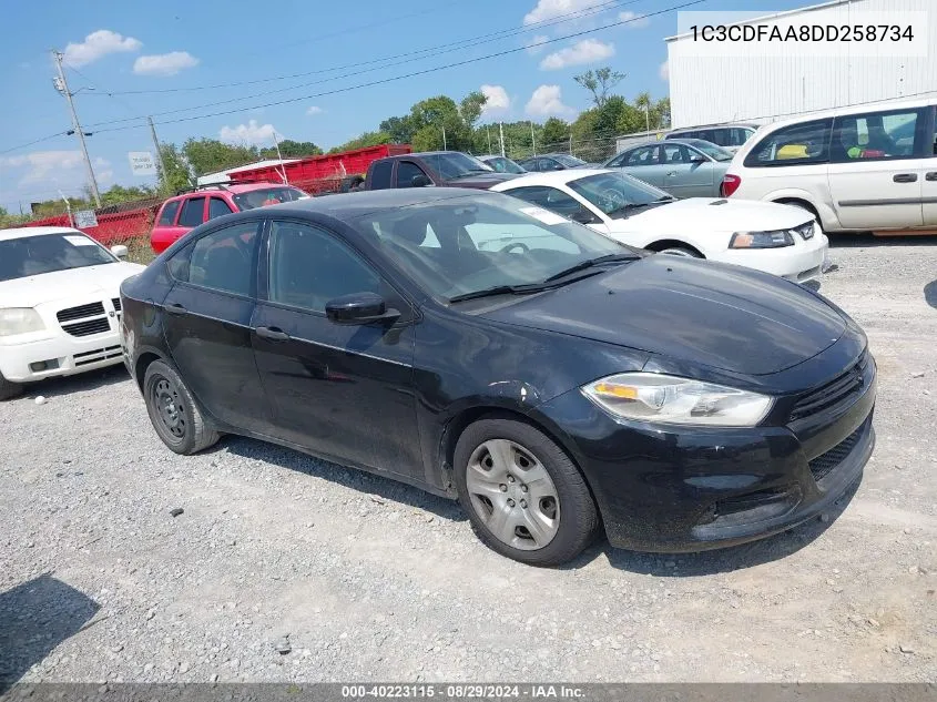 2013 Dodge Dart Se VIN: 1C3CDFAA8DD258734 Lot: 40223115