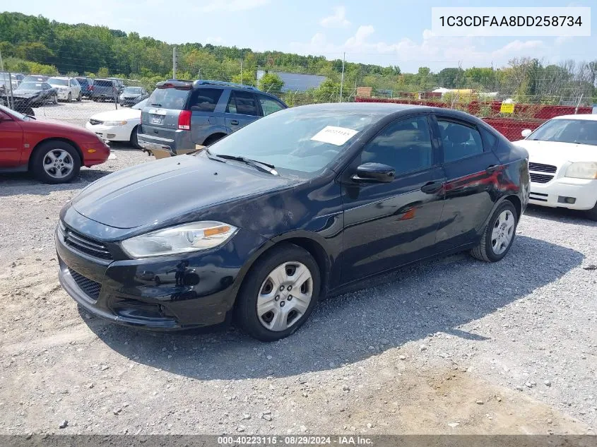 2013 Dodge Dart Se VIN: 1C3CDFAA8DD258734 Lot: 40223115