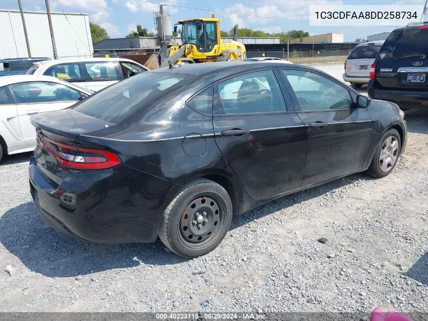 2013 Dodge Dart Se VIN: 1C3CDFAA8DD258734 Lot: 40223115