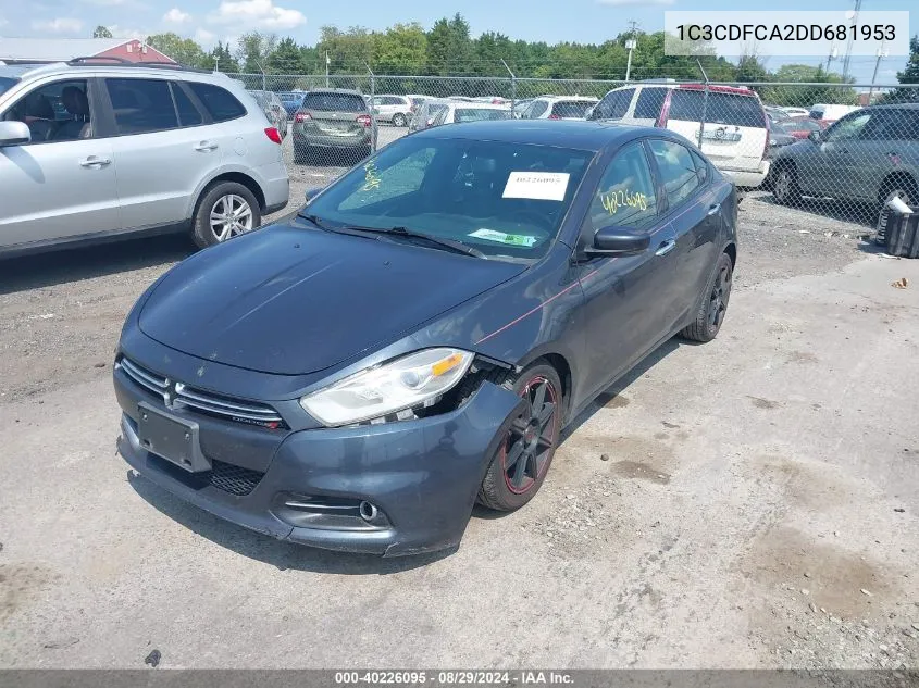 2013 Dodge Dart Limited VIN: 1C3CDFCA2DD681953 Lot: 40226095