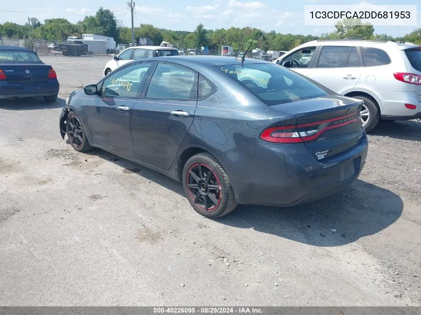 2013 Dodge Dart Limited VIN: 1C3CDFCA2DD681953 Lot: 40226095