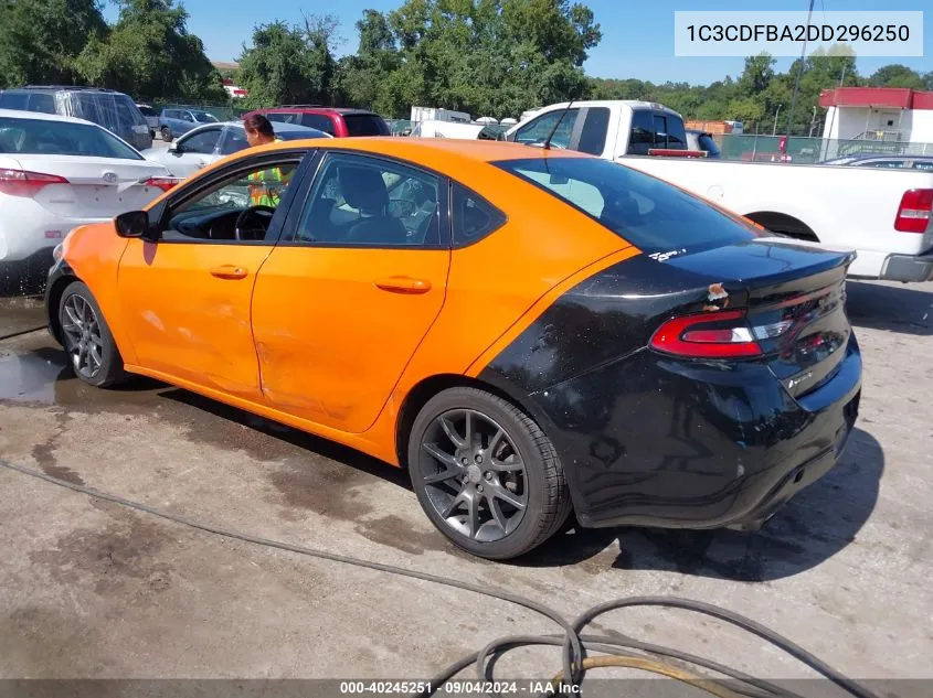 1C3CDFBA2DD296250 2013 Dodge Dart Sxt