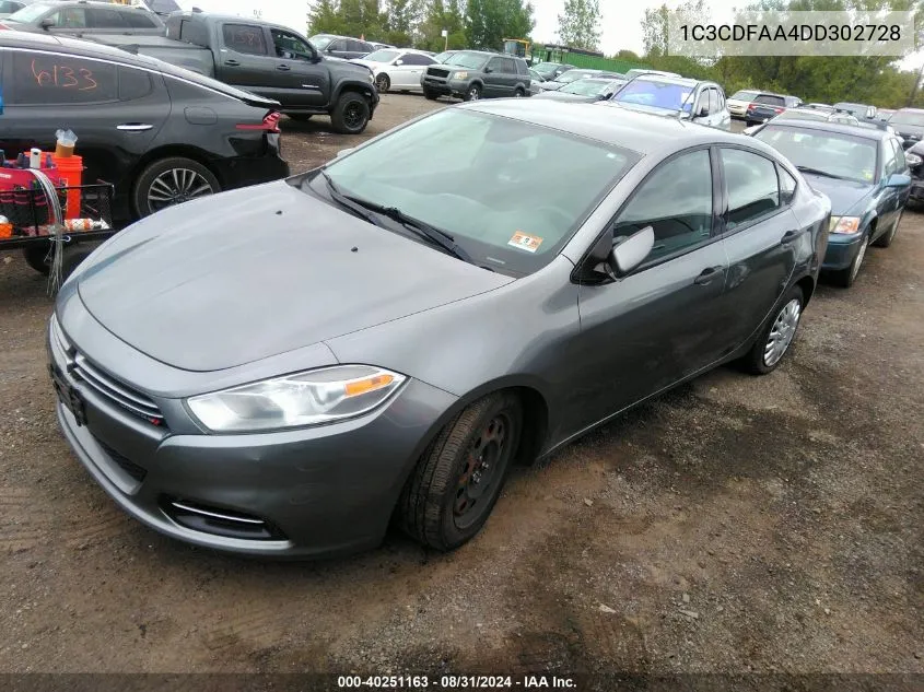 2013 Dodge Dart Se VIN: 1C3CDFAA4DD302728 Lot: 40251163