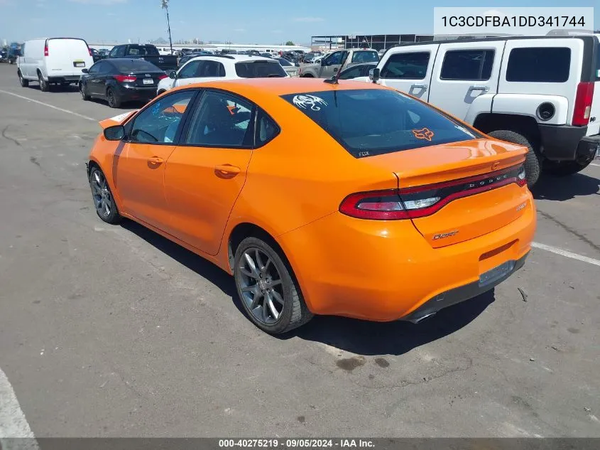 2013 Dodge Dart Sxt VIN: 1C3CDFBA1DD341744 Lot: 40275219