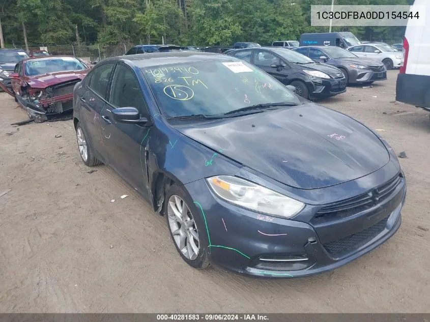 2013 Dodge Dart Sxt VIN: 1C3CDFBA0DD154544 Lot: 40281583