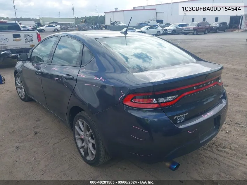 2013 Dodge Dart Sxt VIN: 1C3CDFBA0DD154544 Lot: 40281583