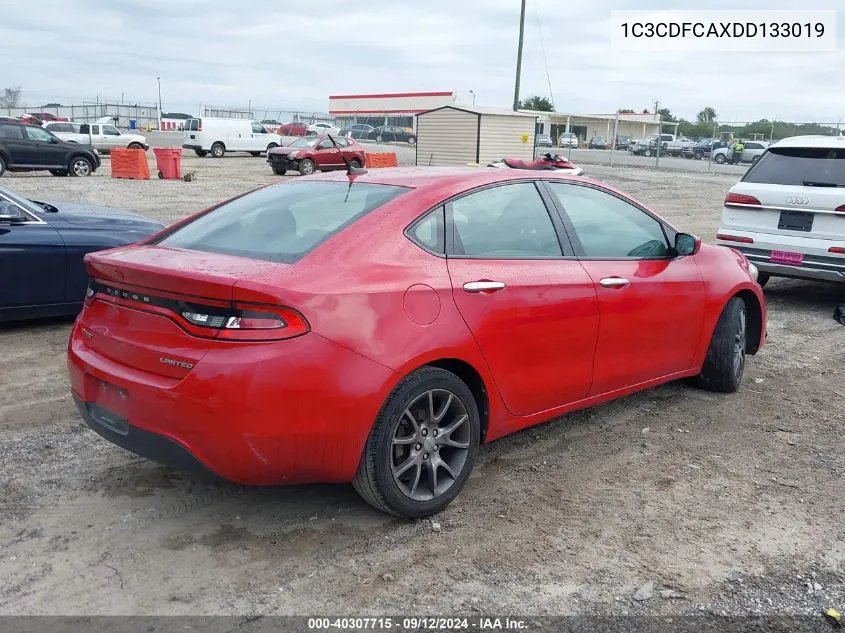 2013 Dodge Dart Limited/R/T VIN: 1C3CDFCAXDD133019 Lot: 40307715