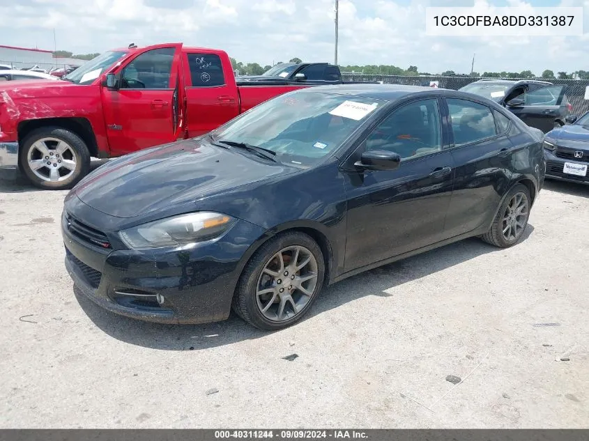 2013 Dodge Dart Sxt VIN: 1C3CDFBA8DD331387 Lot: 40311244