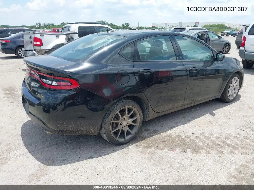 2013 Dodge Dart Sxt VIN: 1C3CDFBA8DD331387 Lot: 40311244