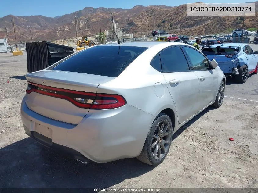 2013 Dodge Dart Sxt VIN: 1C3CDFBA2DD313774 Lot: 40311286