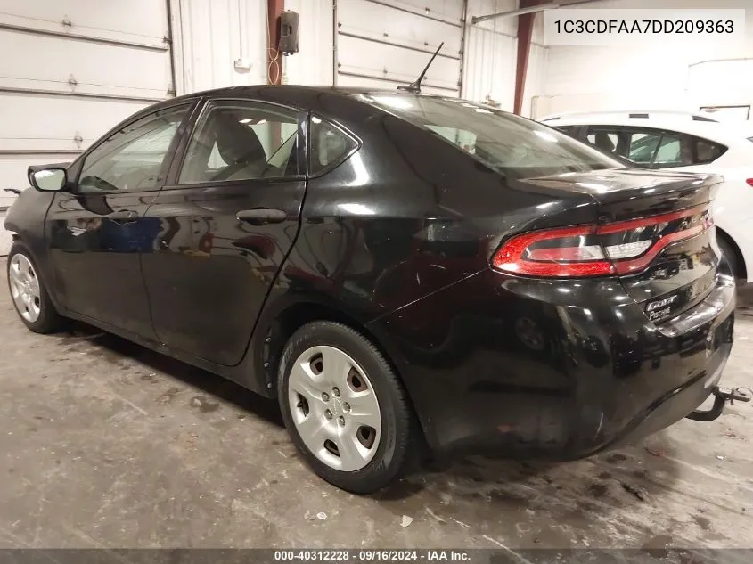 2013 Dodge Dart Se/Aero VIN: 1C3CDFAA7DD209363 Lot: 40312228