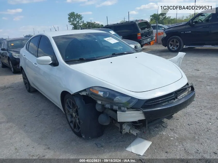 2013 Dodge Dart Sxt VIN: 1C3CDFBA4DD299571 Lot: 40325631