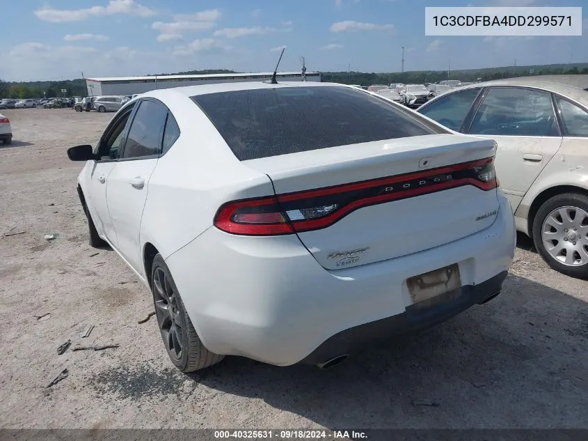 2013 Dodge Dart Sxt VIN: 1C3CDFBA4DD299571 Lot: 40325631