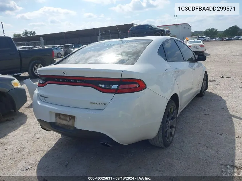 2013 Dodge Dart Sxt VIN: 1C3CDFBA4DD299571 Lot: 40325631