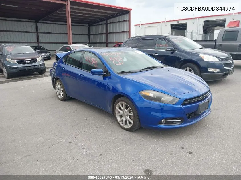 2013 Dodge Dart Sxt VIN: 1C3CDFBA0DD344974 Lot: 40327845