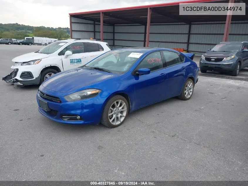 2013 Dodge Dart Sxt VIN: 1C3CDFBA0DD344974 Lot: 40327845