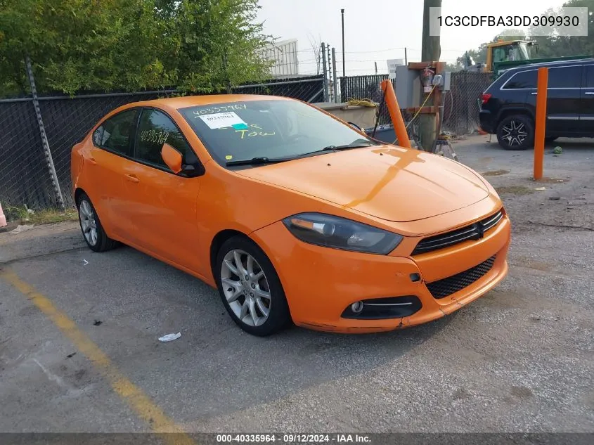 2013 Dodge Dart Sxt VIN: 1C3CDFBA3DD309930 Lot: 40335964