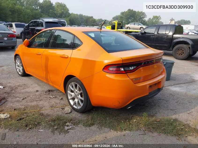 2013 Dodge Dart Sxt VIN: 1C3CDFBA3DD309930 Lot: 40335964