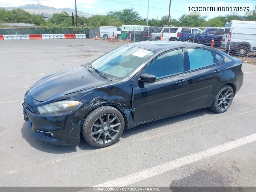 2013 Dodge Dart Rallye VIN: 1C3CDFBH0DD178579 Lot: 40339669