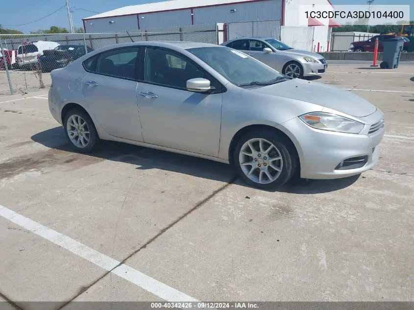 2013 Dodge Dart Limited VIN: 1C3CDFCA3DD104400 Lot: 40342426