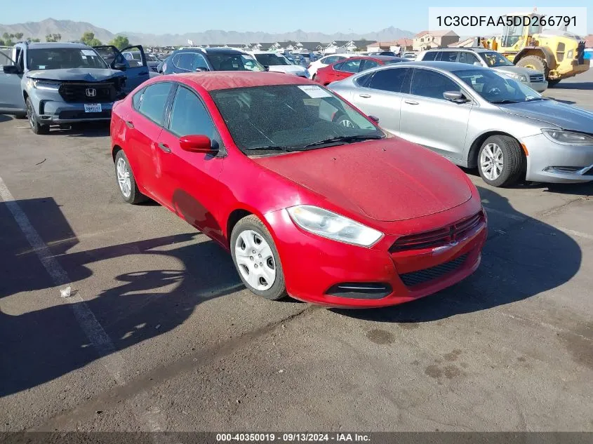 2013 Dodge Dart Se VIN: 1C3CDFAA5DD266791 Lot: 40350019