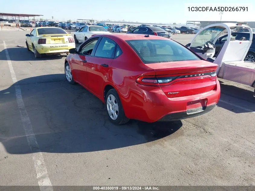 2013 Dodge Dart Se VIN: 1C3CDFAA5DD266791 Lot: 40350019