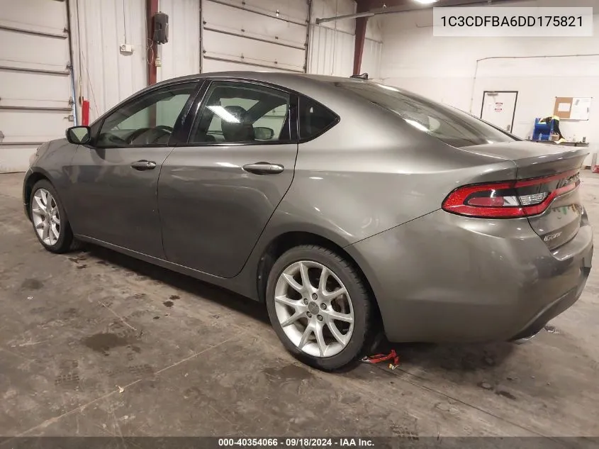 2013 Dodge Dart Rallye VIN: 1C3CDFBA6DD175821 Lot: 40354066