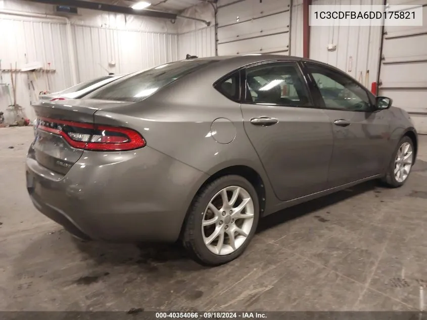 2013 Dodge Dart Rallye VIN: 1C3CDFBA6DD175821 Lot: 40354066