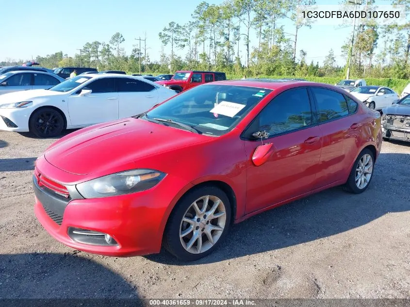 2013 Dodge Dart Rallye VIN: 1C3CDFBA6DD107650 Lot: 40361659