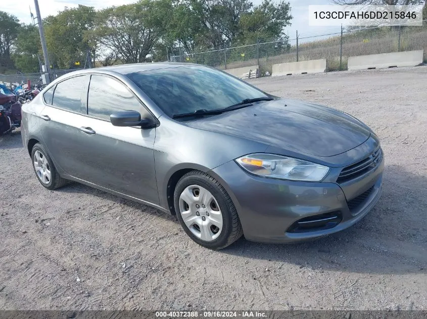 2013 Dodge Dart Aero VIN: 1C3CDFAH6DD215846 Lot: 40372388