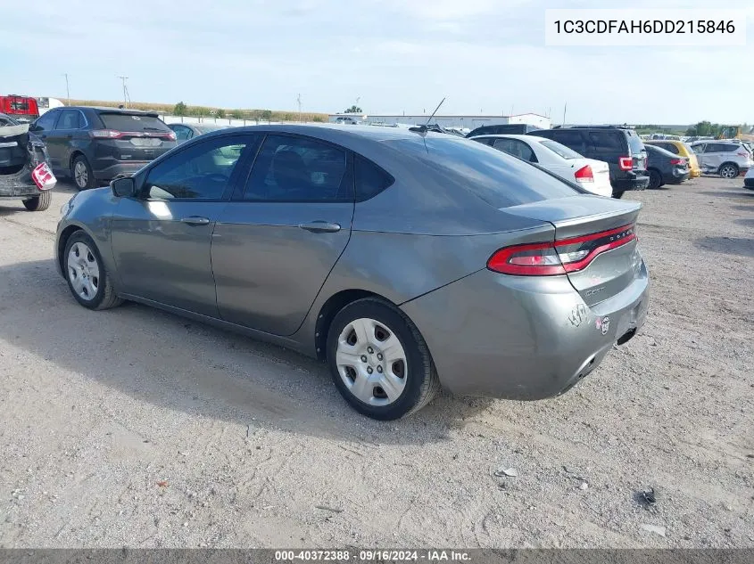 2013 Dodge Dart Aero VIN: 1C3CDFAH6DD215846 Lot: 40372388