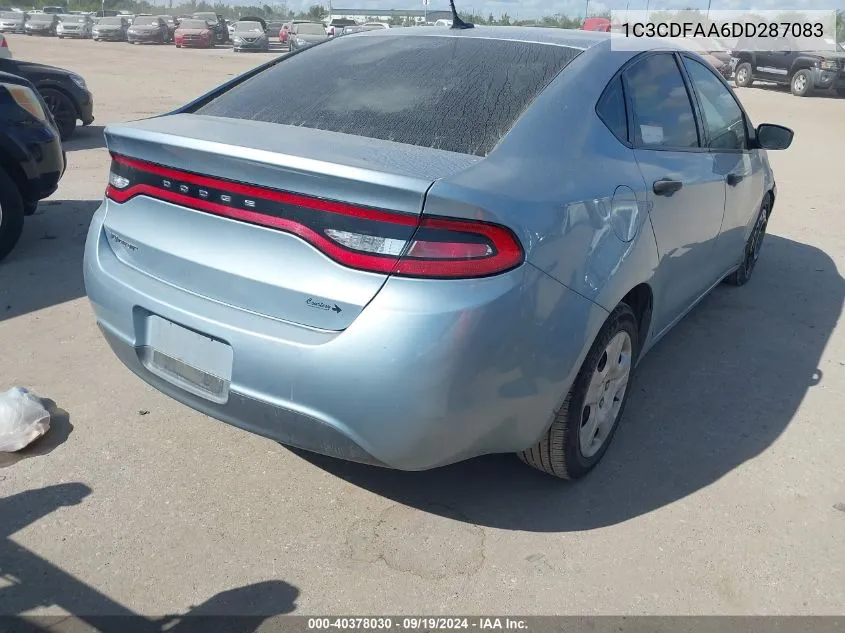 2013 Dodge Dart Se VIN: 1C3CDFAA6DD287083 Lot: 40378030