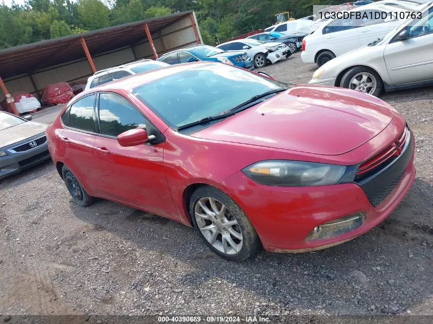 2013 Dodge Dart Rallye VIN: 1C3CDFBA1DD110763 Lot: 40390689