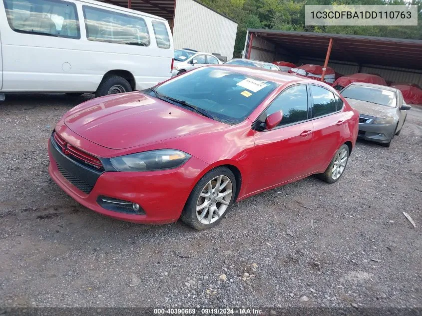 2013 Dodge Dart Rallye VIN: 1C3CDFBA1DD110763 Lot: 40390689