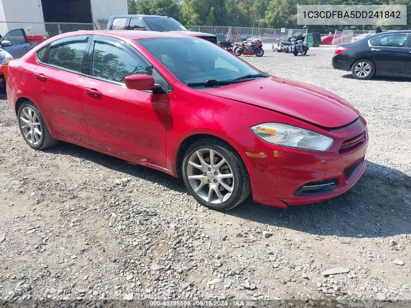 2013 Dodge Dart Sxt VIN: 1C3CDFBA5DD241842 Lot: 40398508