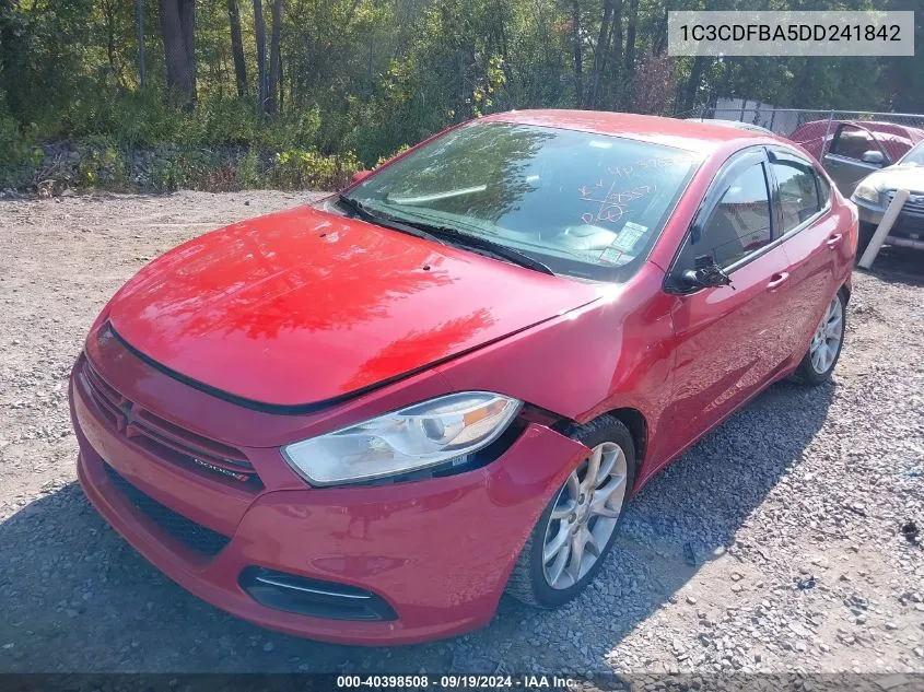 2013 Dodge Dart Sxt VIN: 1C3CDFBA5DD241842 Lot: 40398508