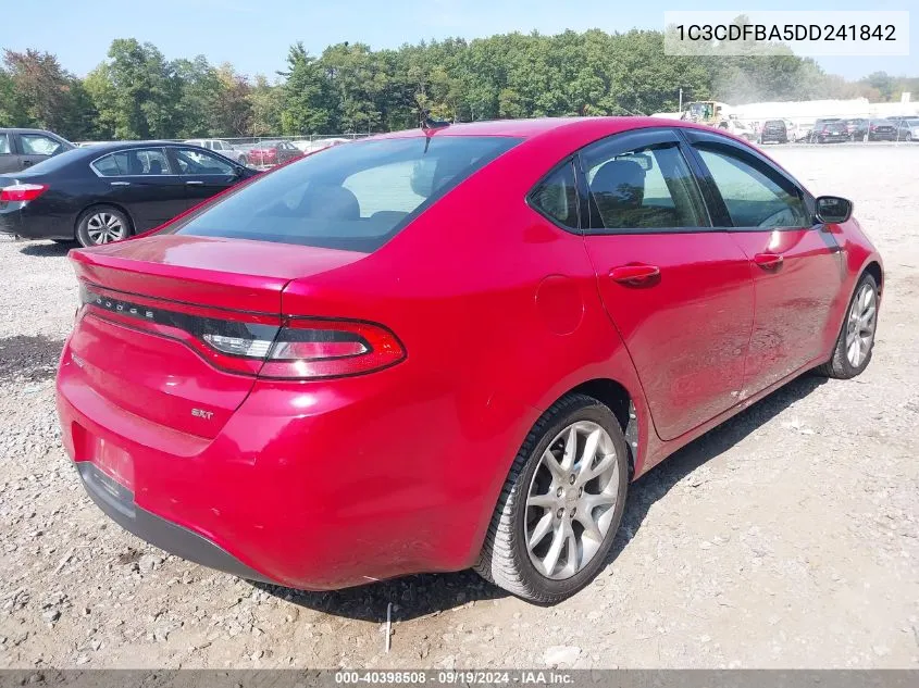 2013 Dodge Dart Sxt VIN: 1C3CDFBA5DD241842 Lot: 40398508