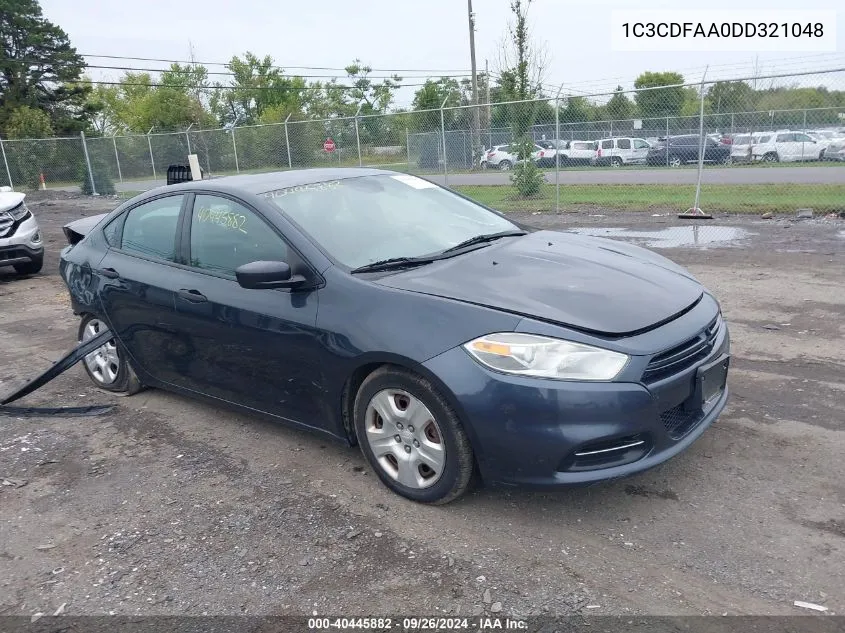 2013 Dodge Dart Se VIN: 1C3CDFAA0DD321048 Lot: 40445882