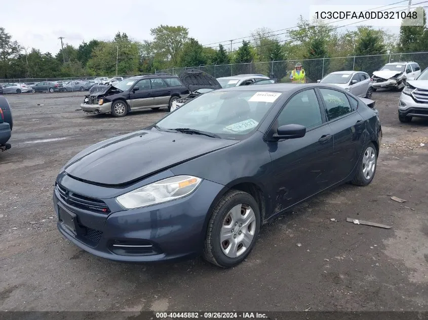 2013 Dodge Dart Se VIN: 1C3CDFAA0DD321048 Lot: 40445882