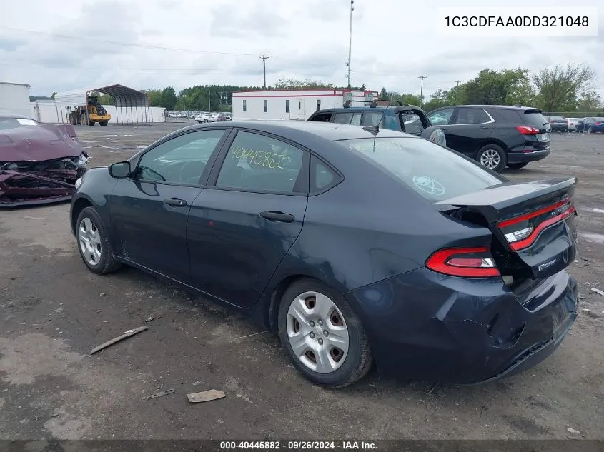 2013 Dodge Dart Se VIN: 1C3CDFAA0DD321048 Lot: 40445882