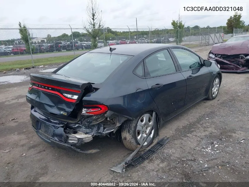 2013 Dodge Dart Se VIN: 1C3CDFAA0DD321048 Lot: 40445882