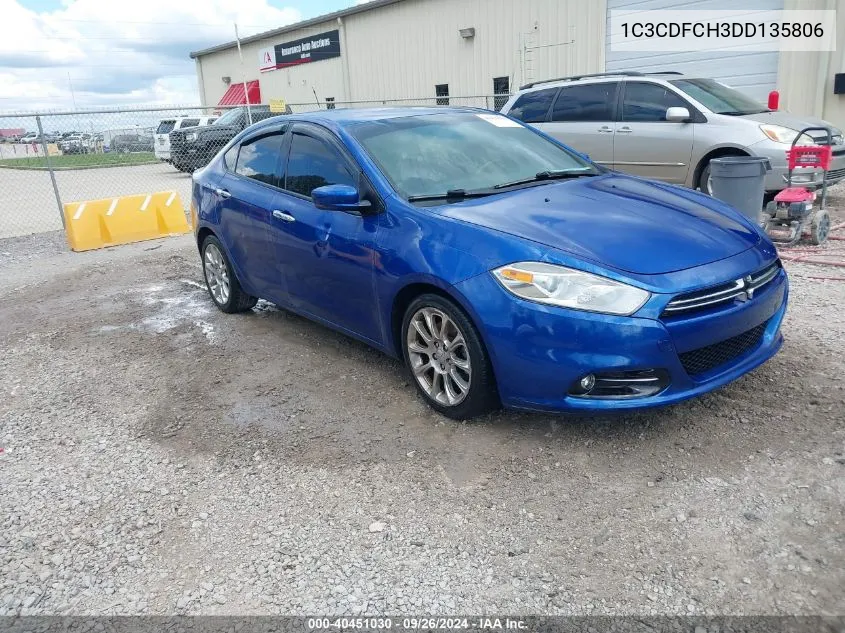 2013 Dodge Dart Limited VIN: 1C3CDFCH3DD135806 Lot: 40451030