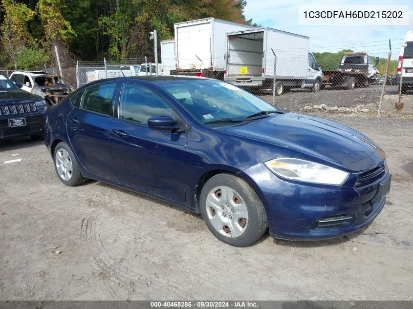 2013 Dodge Dart Aero VIN: 1C3CDFAH6DD215202 Lot: 40468285