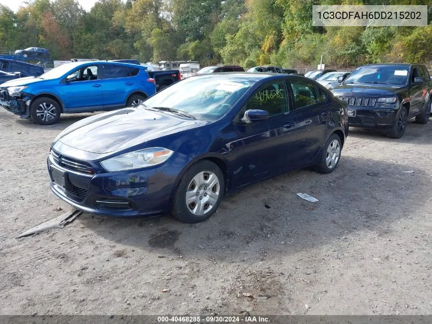 2013 Dodge Dart Aero VIN: 1C3CDFAH6DD215202 Lot: 40468285