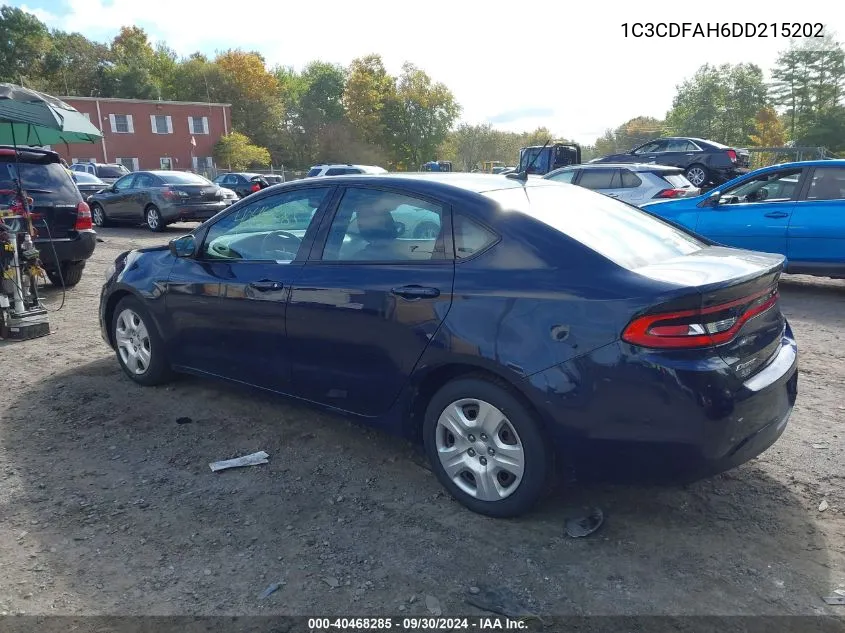 2013 Dodge Dart Aero VIN: 1C3CDFAH6DD215202 Lot: 40468285