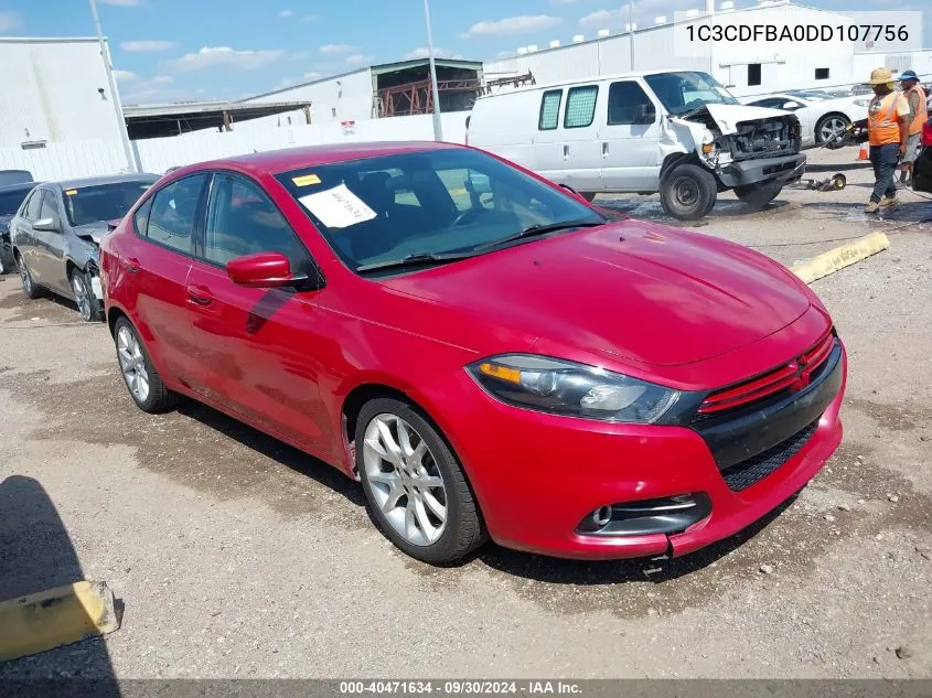 2013 Dodge Dart Rallye VIN: 1C3CDFBA0DD107756 Lot: 40471634