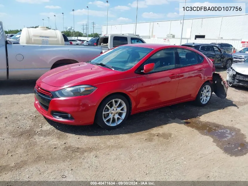 2013 Dodge Dart Rallye VIN: 1C3CDFBA0DD107756 Lot: 40471634