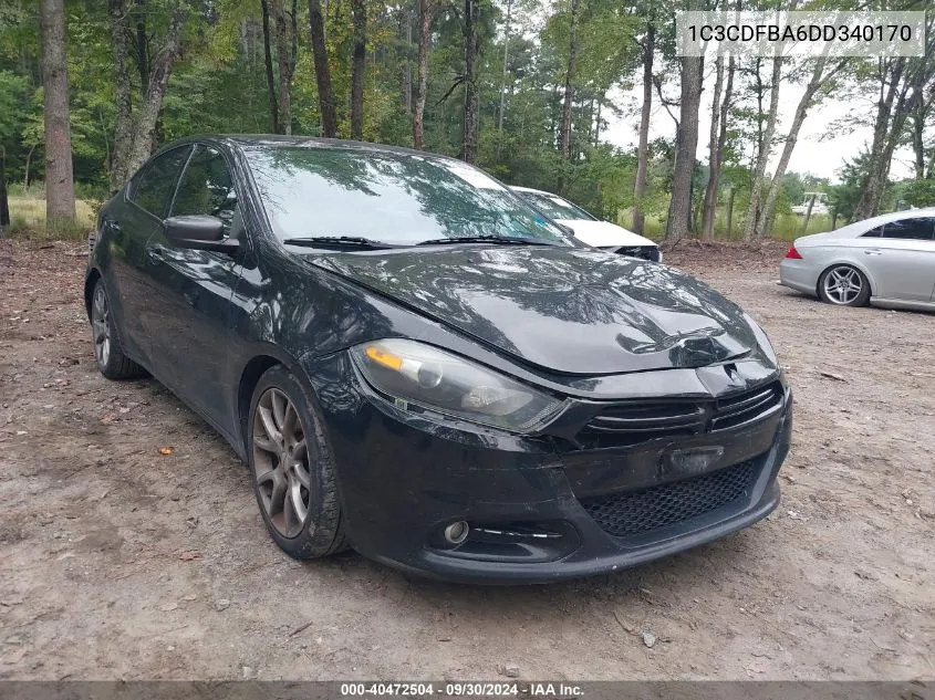 2013 Dodge Dart Sxt VIN: 1C3CDFBA6DD340170 Lot: 40472504