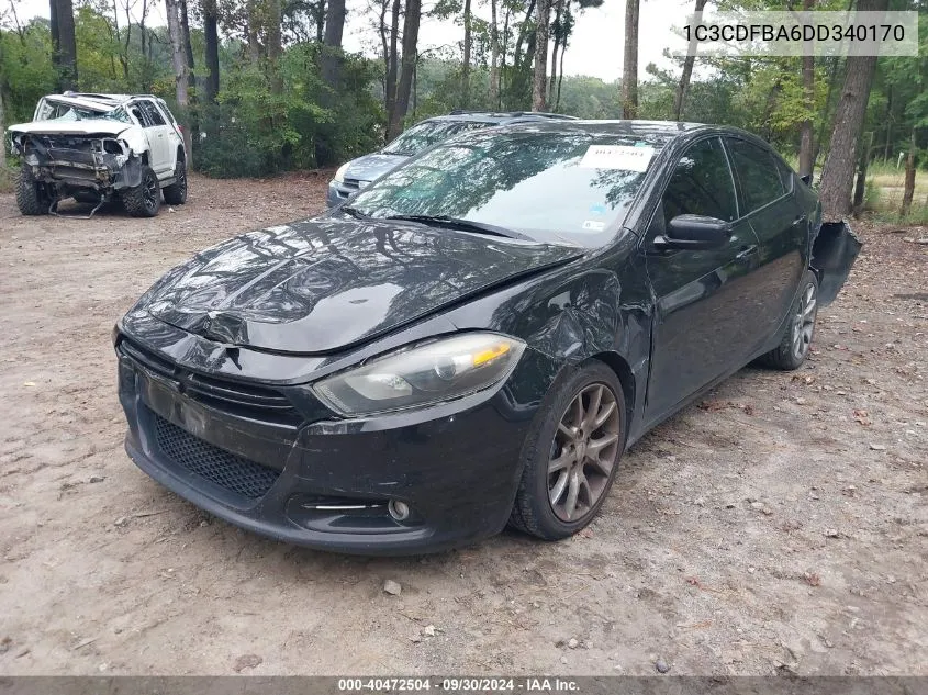 2013 Dodge Dart Sxt VIN: 1C3CDFBA6DD340170 Lot: 40472504